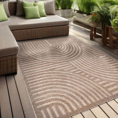 Afbeelding van Binnen &amp; Buitenkleed Reza Beige 160x220 Cm