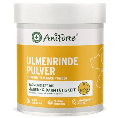Afbeelding van AniForte Amerikaanse eimenbast poeder 250g Slippery Elm Bark natuurproduct voor honden en katten, welzijn magendarm tract, ondersteuning van darmflora, vitamine voeding, natuur puur