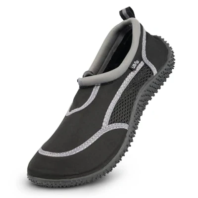 Afbeelding van Urban Beach Volwassen Aqua Surf Wetsuit Schoenen voor Mannen en Vrouwen, Strand Zwemmen Watersokken met Verstelbare Sluiting, Zwart, 40.5 EU