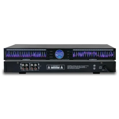 Afbeelding van 22 Bands Digitale Equalizer, Dual Channel Grafische Audio Stereo Equalizer met 10 Vooraf Ingestelde Effecten, Lage/Midden/Hoge Aanpassing