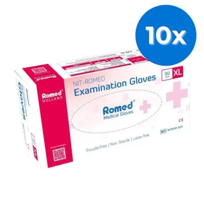 Afbeelding van Romed Nitromed Handschoenen 900 stuks Set van 10 doosjes XL