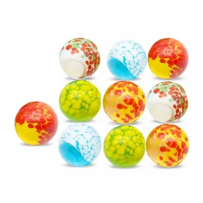 Afbeelding van ARSUK knikkers 100 X Klassiek Retro Glas Gekleurd Kinderspeelgoed Feestzakvullers Stuffers (10st gestippeld knikkers)