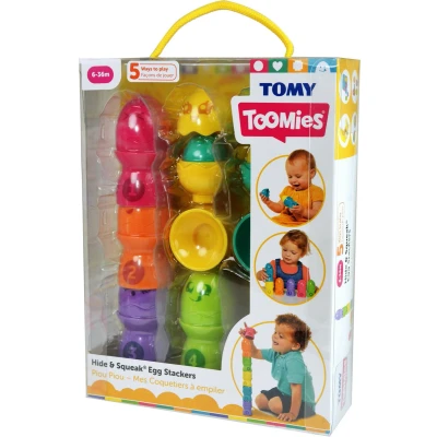 Afbeelding van TOMY Piepende Eierstapelaars Speelset