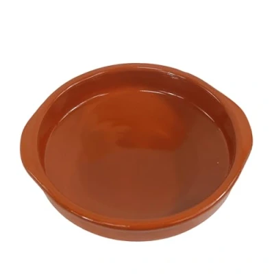 Afbeelding van Fackelmann Traditionele aardewerk pot, rustiek keramiek, geschikt voor gas en elektrisch fornuis, magnetron oven, natuurlijke kleur, 18 cm, rand 4,5 1 stuk