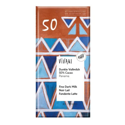 Afbeelding van Vivani Chocoladereep Donkere Melkchocolade 50% Multi verpakking 10x80GR