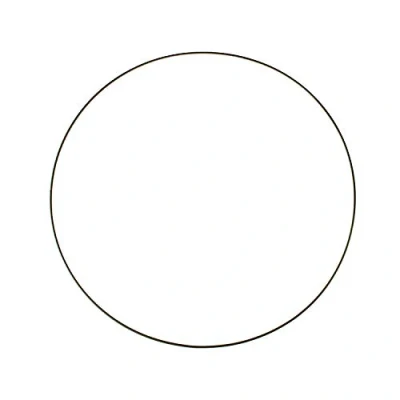 Afbeelding van GLOREX 6 1294 227 Metalen knutselring met een diameter van ca. 25 cm, zwart gecoat, voor dromenvangers, macramé, wanddecoratie en bloemsierkunst