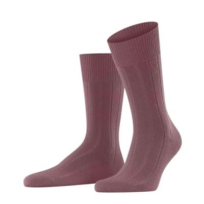 Afbeelding van FALKE Heren sokken Lhasa Rib M SO wol kasjmier effen 1 paar, Roze (Roan Rouge 8936) nieuw milieuvriendelijk, 39 42, 42 EU