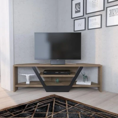 Afbeelding van Norah TV meubel 120cm Wit en Antiek Hout Menzzo