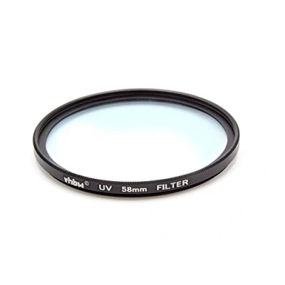 Afbeelding van vhbw Universeel UV filter voor cameralenzen met 58 mm filterschroefdraad beschermingsfilter, zwart