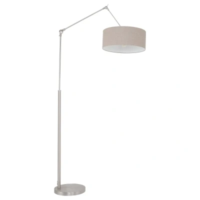 Afbeelding van Steinhauer Gramineus brown shade Vloerlamp Geborsteld staal 9898ST