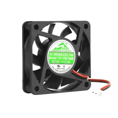 Afbeelding van 60 mm bij 15 6015 12V DC 0.10A Kogellager Borstelloze koelventilator 2pin