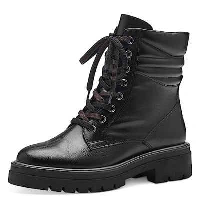 Afbeelding van MARCO TOZZI dames 2 25292 41 Lace Boot Flat, Black, EU