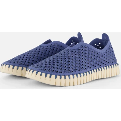 Afbeelding van Ilse Jacobsen Tulip Instappers, Dames, Maat: 42, Light regatta Leer en textiel
