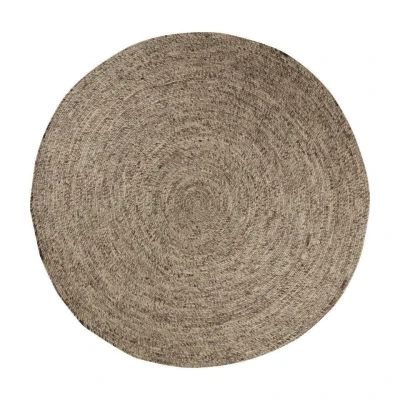 Afbeelding van Interieur05 Rond wollen vloerkleed Gapo grijs gemeleerd 150 Ã ̃