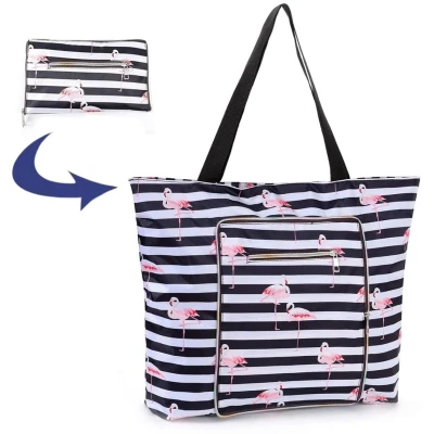 Afbeelding van Ibenzoa® Opvouwbare en Ruime Strandtas met Ritssluiting voor Diverse Zomeractiviteiten