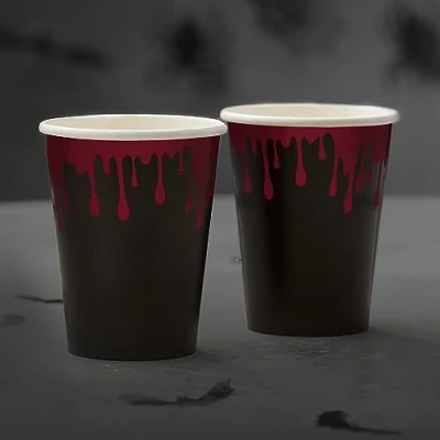 Afbeelding van Ginger Ray Halloween bloed druppelspetter partij verijdelde papieren bekers servies 8 Pack