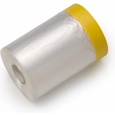 Afbeelding van progold masking tape geel + folie 1400 mm x 33 m