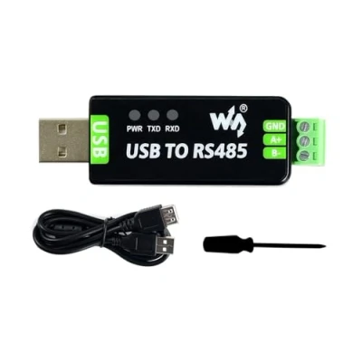 Afbeelding van Waveshare Industrial USB to RS485 Converter with Original FT232RL Automatic Transceiving Embedded Protection Circuits such as Fuse ESD and TVS Diode