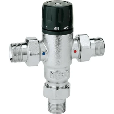 Afbeelding van Caleffi 521400 Thermomisch, 1/2 inch, 30 65 C, verkalkingsbestendig, instelbaar, anti zinking