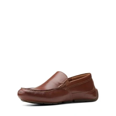 Afbeelding van Clarks Markeerman Plain Mocassin voor heren, Donkere bruining., 42 EU