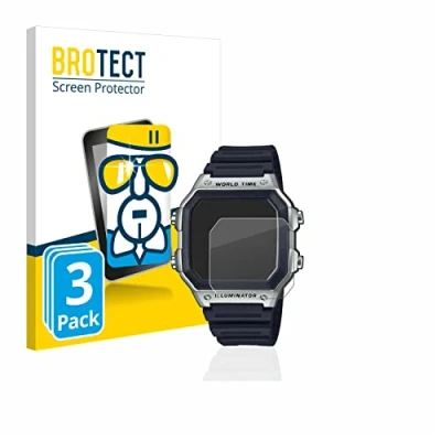 Afbeelding van BROTECT Screenprotector voor Casio AE 1200WH 1CVEF Folie Beschermfolie Beschermglas transparant (3 Stuks)