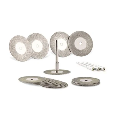 Afbeelding van Universele 30mm Diamant Schijven 20 Stuks, Mini Snijschijven Flex Discs met 4 Stuks Doornschacht, Metalen Diamantschijven voor Steen, Hout, Tegels, Glas, Kunststof