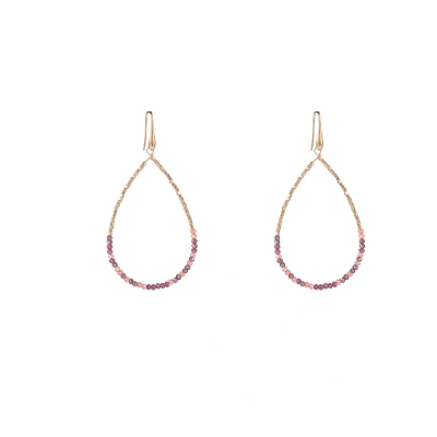 Afbeelding van Day&amp;Eve by Go Dutch Label Oorhangers Elegant Beads Drop Pink Flower