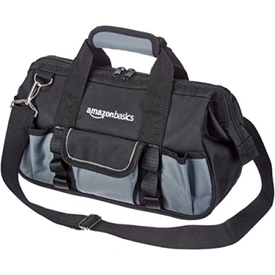 Afbeelding van Amazon Basics Gereedschapstas, grijs, zilver, 32 cm