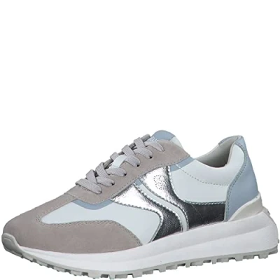 Afbeelding van s.Oliver 5 23639 30 Damessneakers, witblauw., 37 EU