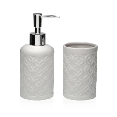 Afbeelding van Badset Versa Wit Dolomite 6,8 x 17 cm