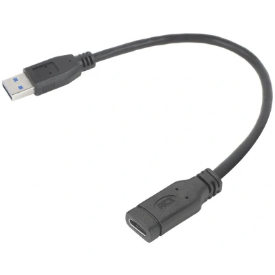Afbeelding van ACT USB Type A male naar C female adapterkabel 0,2m
