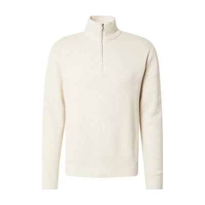 Afbeelding van Jack &amp; Jones Trui Jprblamilano Stitch Knit Half Zip S 12259664 Cloud Dancer/melange Mannen Maat L