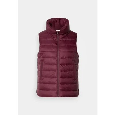 Afbeelding van Marc O&#039;Polo Stand UP Collar WELT Pockets Bodywarmer, Dames, Maat: 32, Aubergine red