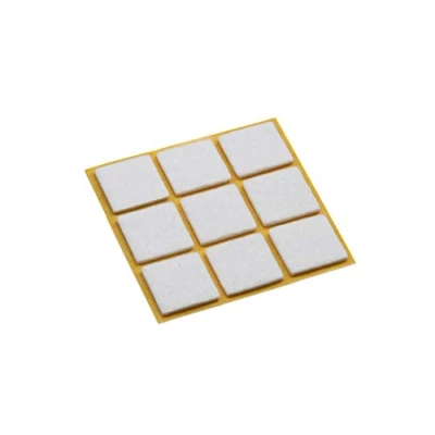 Afbeelding van Metafranc Viltglijders zelfklevend effectieve bescherming van uw meubels en stoelen / meubelglijders set voor gevoelige vloeren stoelglijders vloerglijders 25 x mm (9 Stuk) wit