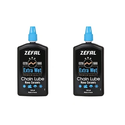 Afbeelding van ZEFAL Pack Extra Wet Lube 2 flessen premium keramisch smeermiddel fietsketting zeer lange houdbaarheid 120 ml per fles