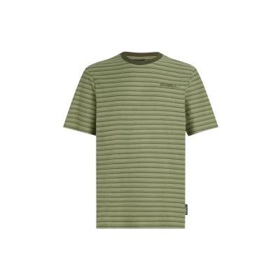 Afbeelding van O&#039;Neill Tshirt print, Heren, Maat: Large, Green cali tee stripe