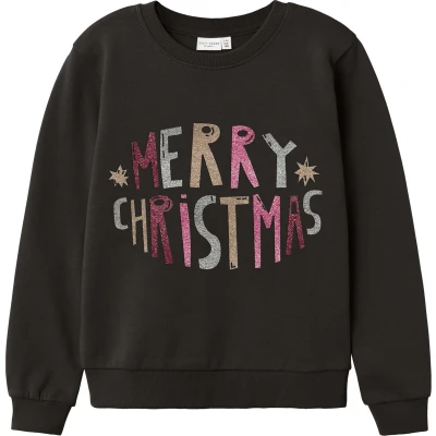 Afbeelding van NAME IT NKFVISMAS LS SWEAT BRU R1 Meisjes Trui Maat 122/128