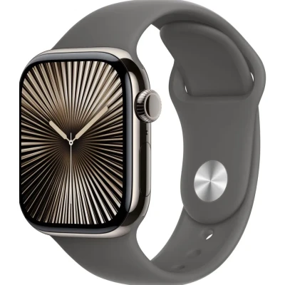Afbeelding van Apple Watch S10 Cellular 42mm Natural Titanium Stone Gray Sport Band S/M (130 180mm)