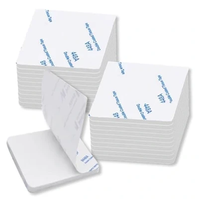 Afbeelding van 200 Stuks Zelfklevende Pads, Schuimrubberen Kleefpads Dubbelzijdig, Dubbelzijdige Wit Vierkant Sticky Pad Sterke Schuimpads Voor Muren Vloer Kunststoffen Glazen