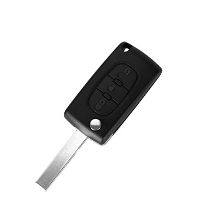 Afbeelding van Sleutelhoes voor Citroen C4 C5 Picasso C6 CE0536 lemmet met groef 3 toetsen model batterijvak vouwsleutel afstandsbediening Phonillico®