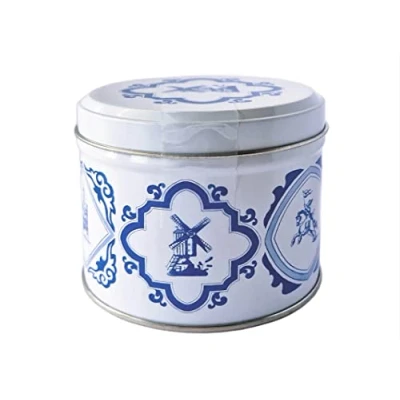Afbeelding van Daelmans Stroopwafels in Delfts Blauw blik 330 gram per Authentieke Hollandse Original Stroopwafel