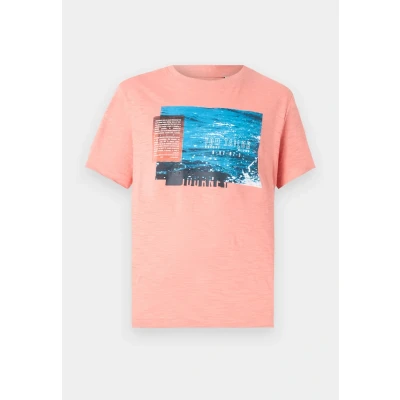 Afbeelding van TOM Tailor SLUB Photo Tshirt print, Heren, Maat: XXL, Hazy coral rose
