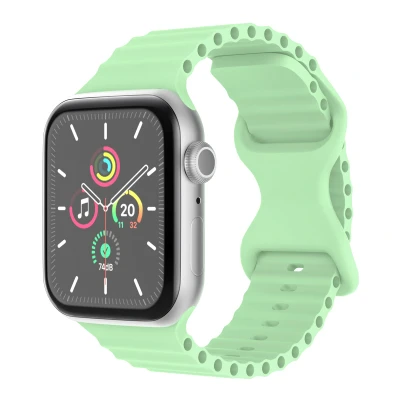 Afbeelding van imoshion Athletic siliconen bandje Geschikt voor Apple Watch 1, 2, 3, 4, 5, 6, 7, 8, 9, 10 (42 mm), SE 38/40/41 mm Mintgroen One Size