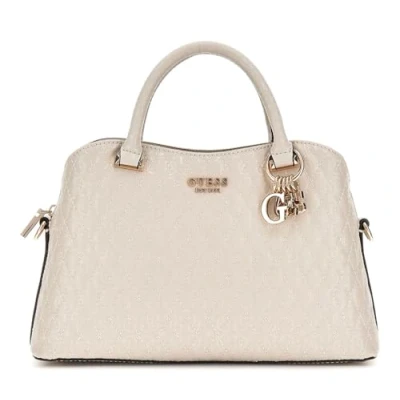 Afbeelding van Guess Betula Satchel Dames Handtas Taupe One Size