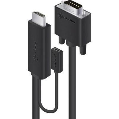 Afbeelding van ALOGIC HDVG MM 02 tussenstuk voor kabels HDMI + Micro USB VGA Zwart