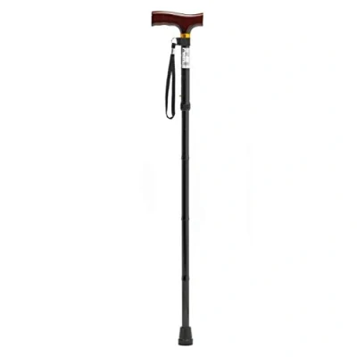 Afbeelding van Homecraft Folding Gekleurde wandelstok met houten handvat, gemakkelijk instelbare voor evenwicht, loophulp, Paisley, 735 825 mm / 29 33 inch