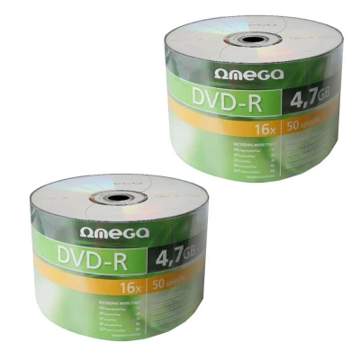 Afbeelding van DVD R 4,7 GB OMEGA Freestyle 16x Shrinkpack 100 stuks