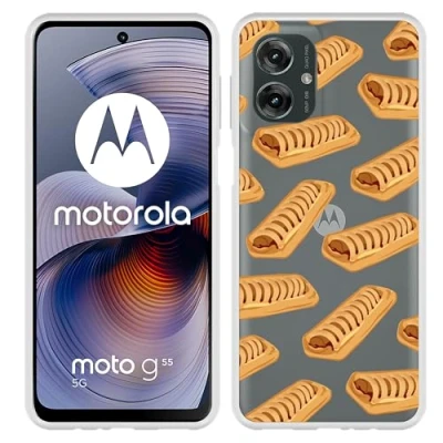 Afbeelding van Cazy Hoesje geschikt voor Motorola Moto G55 Siliconen Frikandelbroodjes