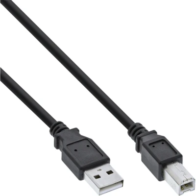Afbeelding van Kabel InLine USB A B 2.0 M 3 meter zwart