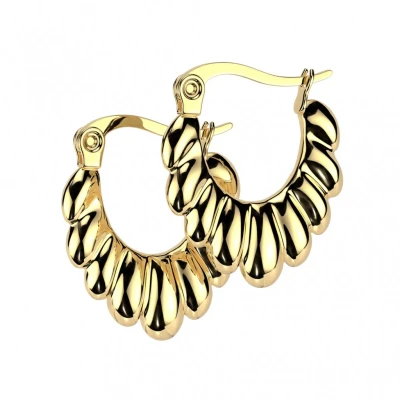 Afbeelding van Oorbellen Scalloped goud